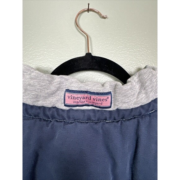 Vineyard Vines Collegiate Quarter Zip Gray With Navy Sweatshirt Men's Size Large - Picture 6 of 9